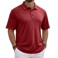 thumbnail image 2 of Men's Raglan Short Sleeve Polo Moisture-Wicking Uniform Polo Shirt, 2 of 5