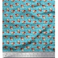 thumbnail image 1 of Soimoi Cotton Duck Fabric Waves,Leaves & Rose Floral Decor Fabric Printed Yard 42 Inch Wide, 1 of 1