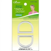 Nancy Ziemans Bag Hardware D-Rings 1-1/4 Inch 2/Pkg-Glossy Nickel