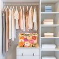 thumbnail image 4 of Yayeee Collapsible Cube Storage Bin with Lid Fabric Closet Decorative Basket with Handles, Abstract Floral, 4 of 7