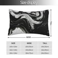 thumbnail image 2 of Gaeub Fluid Black White Paint Swirls Printed Men's Short Pajama Pants, Lightweight Lounge & Sleep Bottoms Keep You Cool-20"x30", 2 of 6