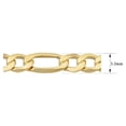 thumbnail image 2 of SuperJeweler 3.3mm Figaro Chain Necklace, 30 Inches, Yellow Gold For Women and Men, 2 of 3