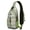 Olive-green-16, variant on Hippie Sling Backpack, Geometric Ethnic Crossbody Daypack with Stripes and Waves Pattern, Lightweight Anti-theft Bag for Travel