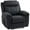 Black, variant on HOMCOM Manual Recliner Chair with 8 Vibration Massage, Side Pockets, Grey
