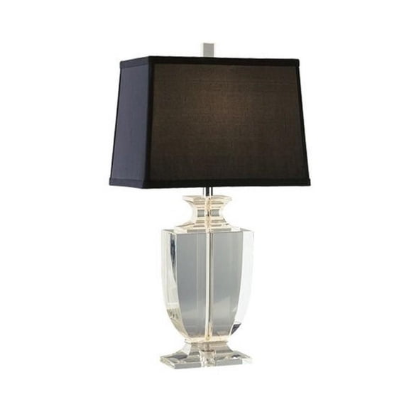 3329B-Robert Abbey Lighting-Artemis 1-Light Accent Lamp 5.125 Inches Wide and 20.5 Inches Tall-Silver Finish-Black Shade Color