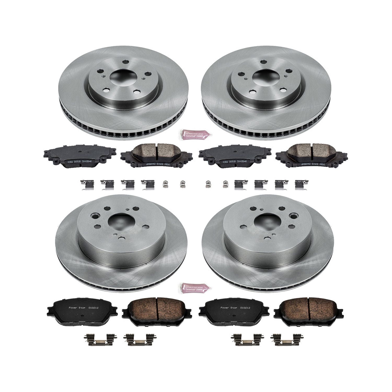 PowerStop Front and Rear Stock Replacement Brake Pad and Rotor Kit Fits: LEXUS Select Models KOE6927