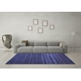 thumbnail image 3 of Ahgly Company Machine Washable Indoor Round Abstract Blue Contemporary Area Rugs, 7' Round, 3 of 4