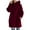 Watermelon Red, variant on Fashion Sweatshirt Women's Solid Sweatshirt Womens Solid Color Street Style Hooded Long Zipper Sweatshirt With