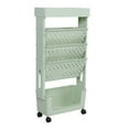 thumbnail image 1 of Rolling Bookshelf, Rolling Book Storage Organizer With Caster Wheels, 5 Tier Large Capacity Movable Storage Trolley For Kids Students Study In Classroom Bedroom Living Room, 1 of 8