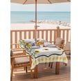 thumbnail image 2 of Outdoor Tablecloth with Umbrella Hole for Patio/Picnic/Party/Camping, Pig Sunflowers Waterproof Table Cloth Rectangle Table Cover Washable, Yellow Floral Elegant Checkered Pastoral (60"x 84"), 2 of 8