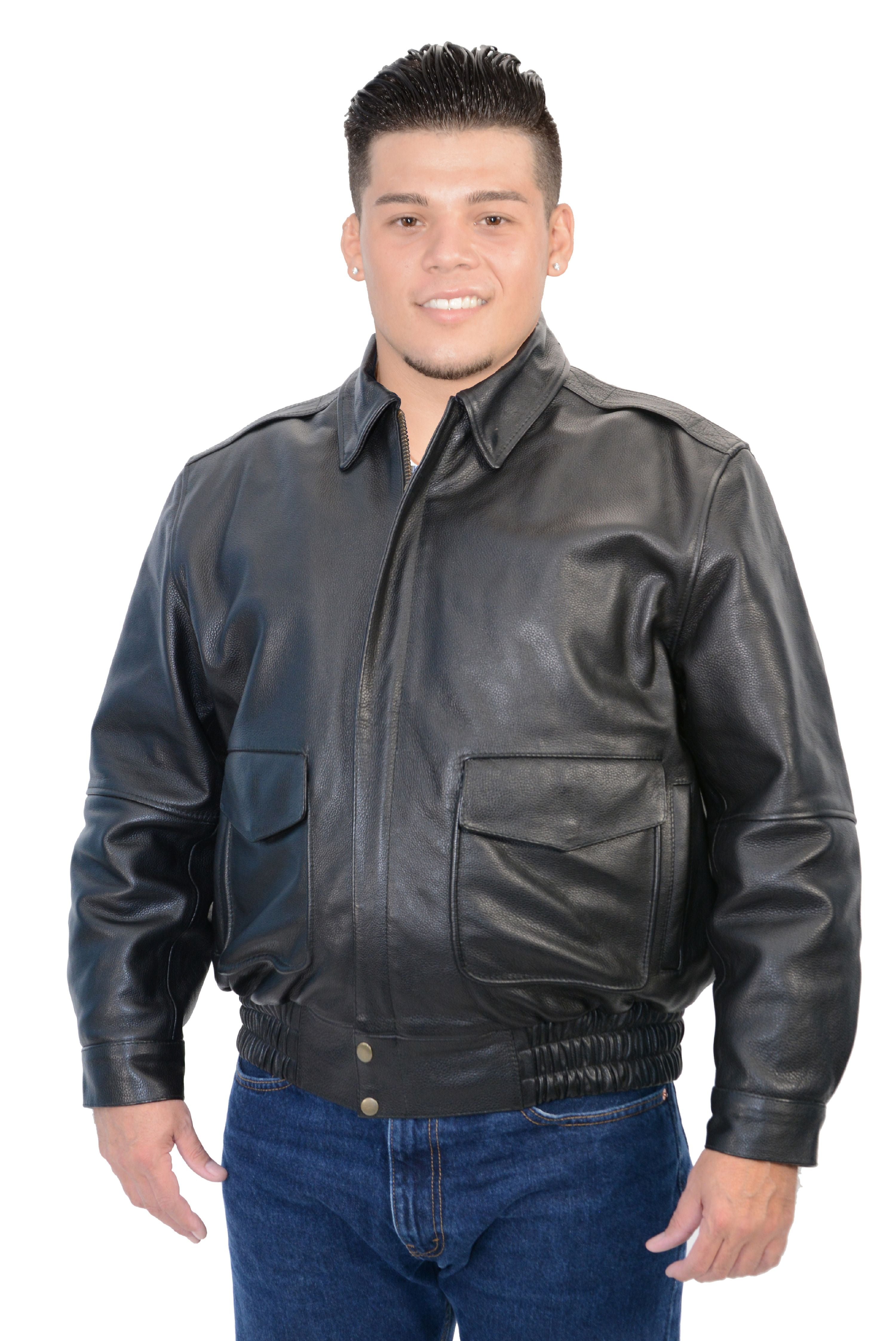 Milwaukee Leather Men/'s Classic Police Style M//C Jacket Big 3X Black