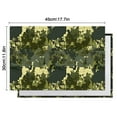 thumbnail image 6 of Green Brown Camo Forest Pattern Summer Placemats Table Placemats Set Of 4-Linen Kitchen Washable Placemats Table Mats 11.8"x17.7" Non-Slip Heat Resistant, 6 of 6