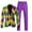 Purple, variant on Men's 2 Piece Mardi Gras Suit Peak Lapel One Button Slim Fit Tuxedo Blazer Party Dinner Jacket & Pants