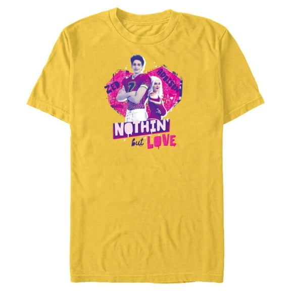 Disney Channel Zombies 3 Zed Addison Nothin’ But Love - Short Sleeve Blended T-Shirt for Adults - Customized-Yellow