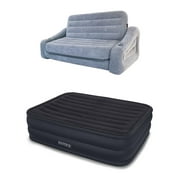 Air Couches Intex Queen Inflatable Pull Out Sofa Air Mattress With Built In Pump