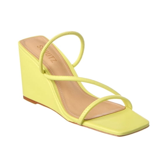 Schutz Kiki Leather Wedge Sandal, 6