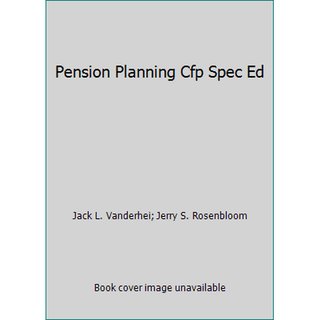 Pension Planning Cfp Spec Ed (Paperback - Used) 025611918X 9780256119183
