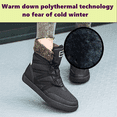 thumbnail image 5 of Winter warm snow boots with plush lining lightweight high boots outdoor waterproof non-slip hiking shoes, 5 of 7