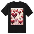 thumbnail image 2 of Plus Size Shirt for Women Black Tops for Women Short Sleeves Shirt for Women Heart T Shirt Crewneck Shirt for Women XL, 2 of 5