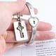 thumbnail image 2 of Pulsera con candado y collar con llave YONGSHENG de acero de titanio para parejas, 2 of 5