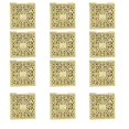 thumbnail image 1 of 12PCS Hollow Candy Box Plastic Candy Case Container for Wedding Bridal Shower SuppliesGold Square, 1 of 4