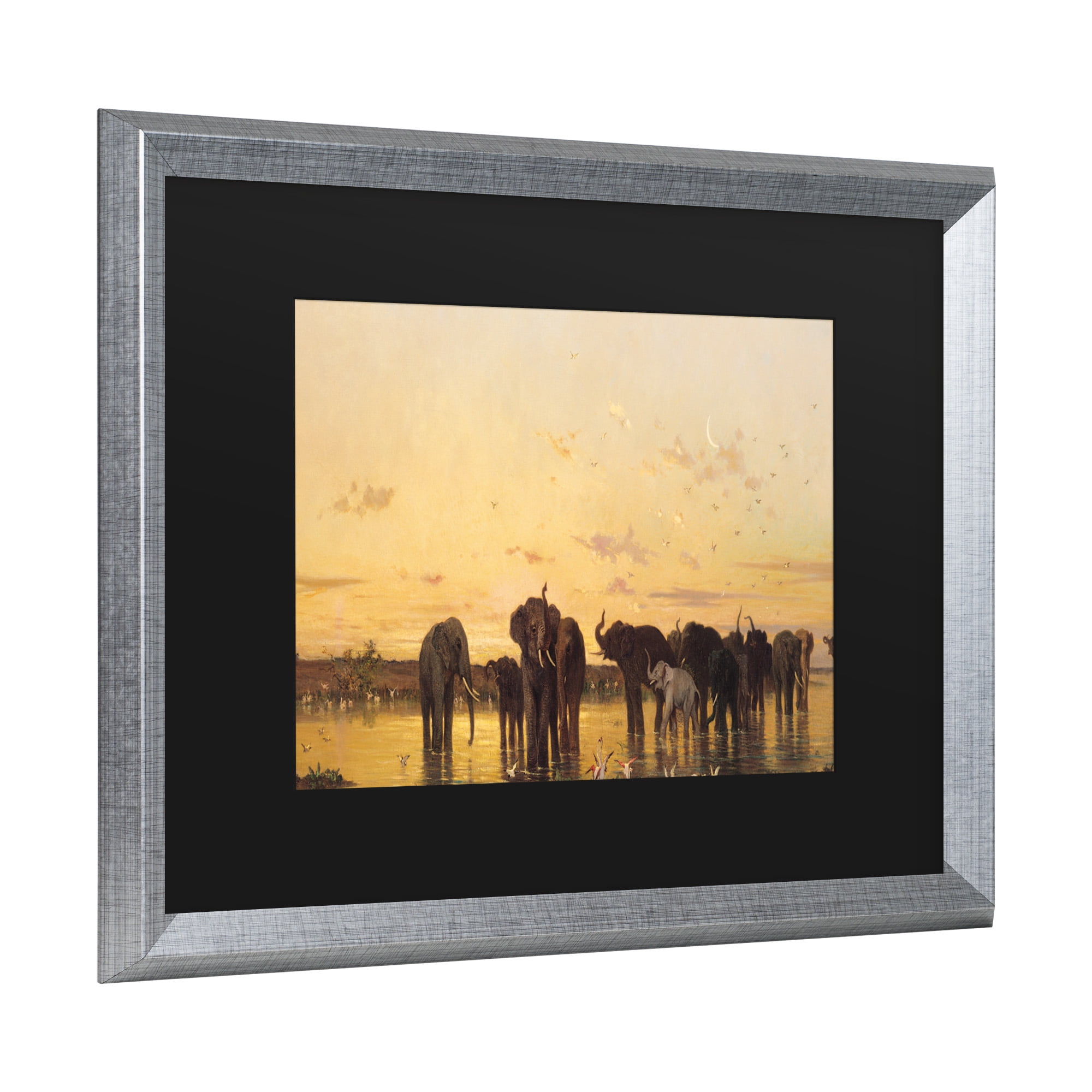 Trademark Fine Art 'African Elephants' Canvas Art by Charles Emile de Tournemine