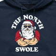 thumbnail image 2 of Instant Message - Christmas Santa Claus North Swole - Men's Pullover Hooded Fleece Sweatshirt, 2 of 5