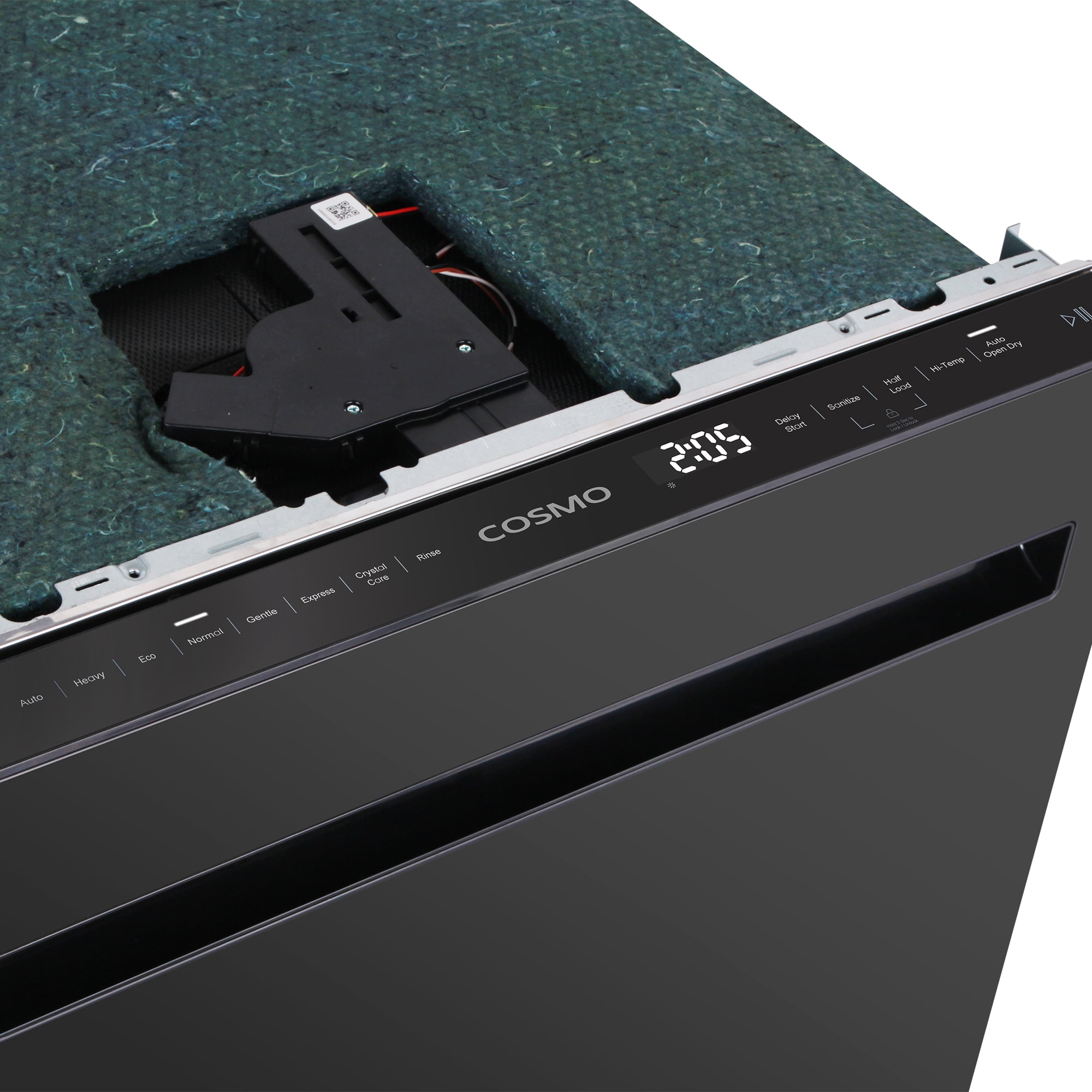 Cosmo 24 in. Icon Collection Top Control Tall Tub Built-in Dishwasher with 3 Racks, Quiet 45 dBa in Matte Black