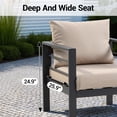 thumbnail image 3 of DELMANGO 4 Pieces Patio Furniture Set, Outdoor Conversation Set All-Weather Patio Sofa Set for Garden, Balcony, Deck, Backyard Beige, 3 of 8