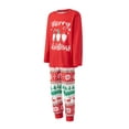 thumbnail image 3 of Family Matching Pajamas Christmas Print Long Sleeve Tops and Stretch Casual Pants Sleepwear, 3 of 9