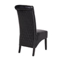 thumbnail image 5 of Lucy 2 Piece Wood Legs Dinning Chair Finish with Faux Leather in Black, 5 of 9