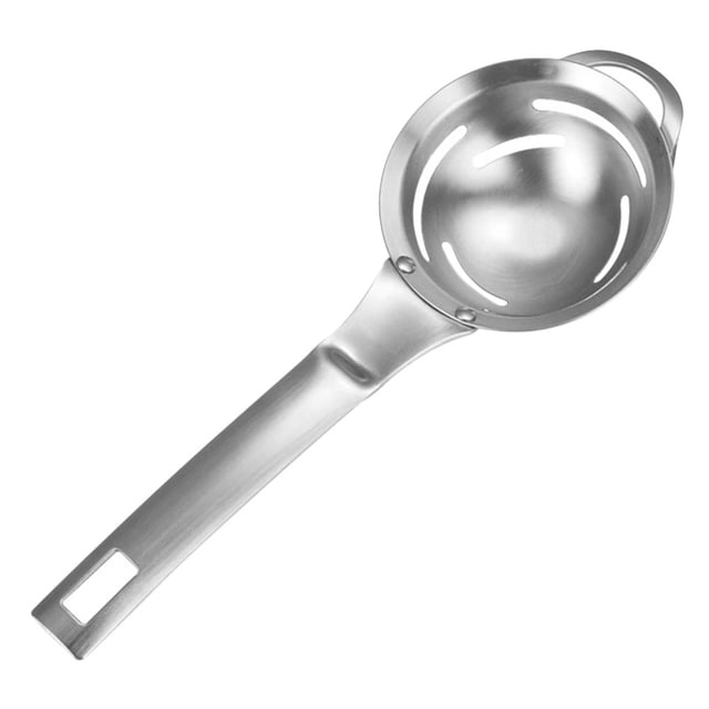 Separador de huevo de acero inoxidable 1pc Separador de yolk Filtro Divisor de huevo Suministro de cocina (plata)