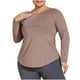 thumbnail image 3 of Tops de otoño para mujer,Camiseta deportiva de manga larga para mujer, transpirable, elástica en cuatro direcciones, absorbe la humedad, corte holgado para fitness y uso informal, sopatenor, 3 of 8