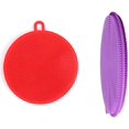 thumbnail image 2 of Silicone Sponge Kitchen Dishwashing Sponge, Vegetable and Fruit Brush, Flexible Silicone Brush, Multi-Purpose Sponge, Double-Sided Non-Slip Insulation Pad, 5 Pieces, 2 of 7
