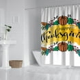 thumbnail image 2 of Rideaux de Douche Rustiques d'Automne pour Jour de l'Action, Rideau Réutilisable avec Crochets en Polyester pour Salle de Bain, Halloween, Noël, Hôtel, Dortoir, 2 of 5