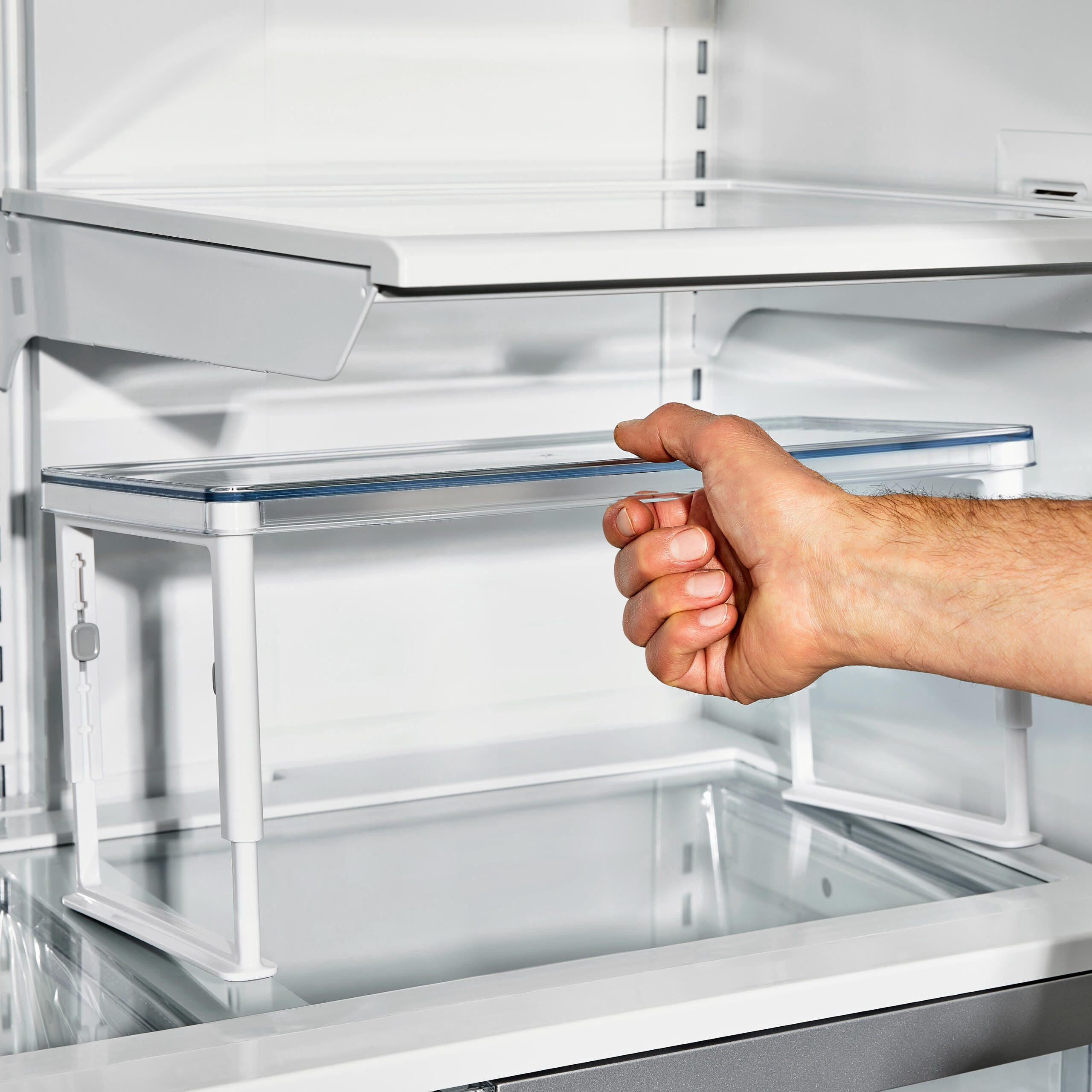 OXO Refrigerator Organizer Adjustable Shelf Riser, Clear