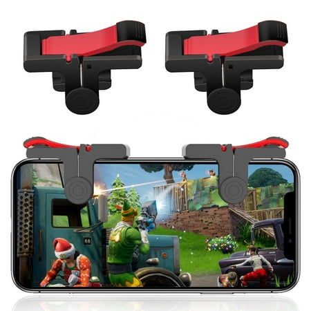 One Pairs Mobile Gaming Controller Compatible with PUBG Mobile, Sensitive Shoot and Aim Trigger L1R1 Compatible with Android & iPhone,fit for 4.7”-6.4” (Best Processor For Gaming In Android Phones)