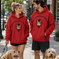 thumbnail image 5 of Pet Carrier Hoodie, Oversized Fleece Sweatshirt with Front Pouch for Small Pets, 5 of 8
