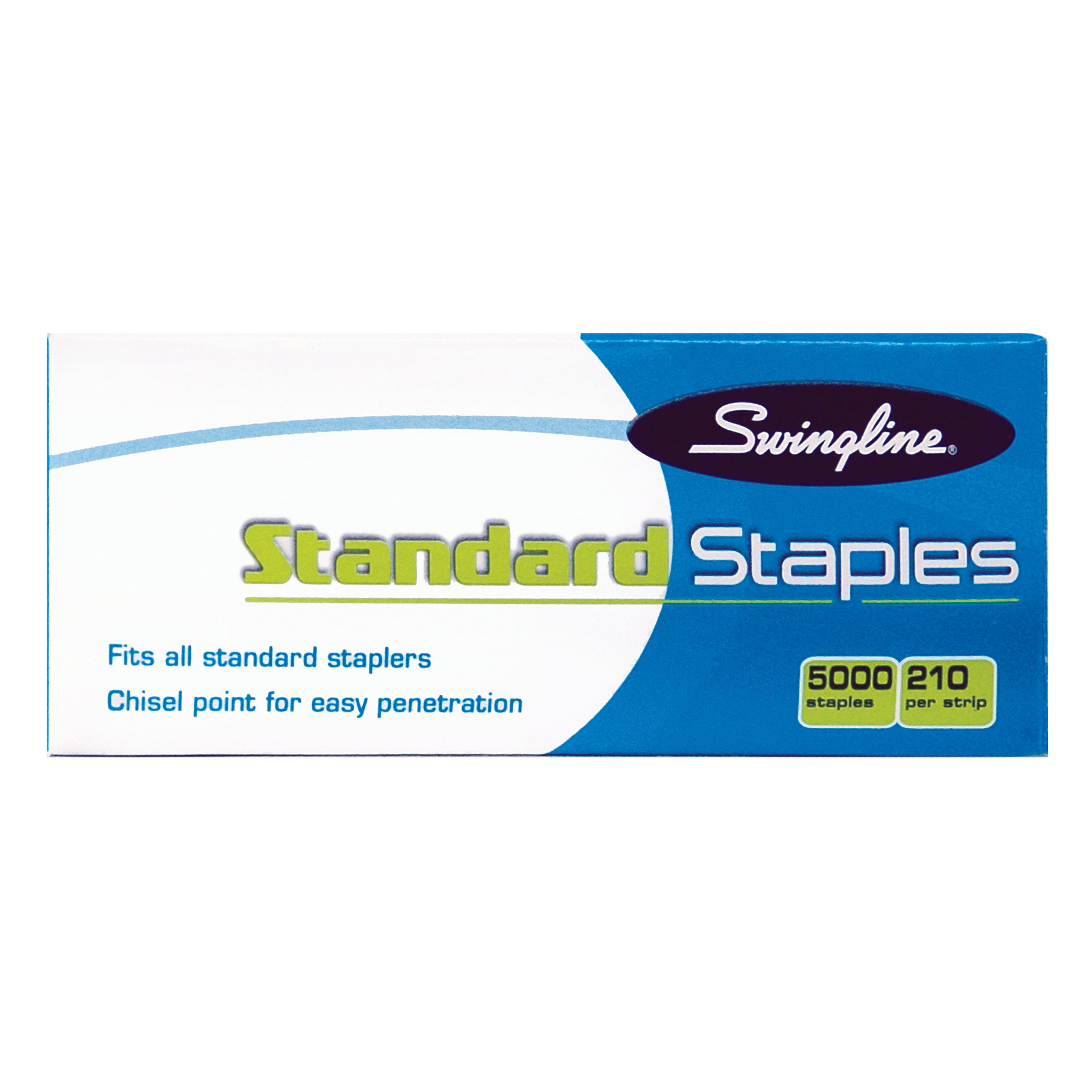 Basics Standard Stapler Staples, 1/4 Length, 50000 Count, 10-Pack  of 5000, Silver