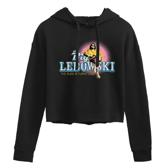 The Big Lebowski - The Dude Returns Tour - Juniors Cropped Pullover Hoodie