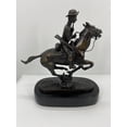 thumbnail image 5 of Trooper of the Plains Solid Bronze Sculpture Statue By Frederic Remington medium Size 12"H x 13"L x 5.5"W, 5 of 6