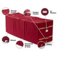 thumbnail image 3 of Covermates Keepsakes - Rolling Structured Storage Bag – Heavy Duty Polyester – Padded Handles - Dual Zipper - Closet Storage-Red, 3 of 8