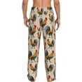 thumbnail image 3 of Uemuo Rooster Pattern Men's Wide Leg Palazzo Lounge Pants with Pockets Light Weight Loose Comfy Casual Pajama Pants-Small, 3 of 9