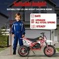 thumbnail image 4 of Floseru 49cc Dirt Bike for Kids,Kids Dirt Bike Mini Dirt Bikes,2-Stroke Gas Power Motocross Off-Road, Mini Pit Bike with Front Rear Disc Brakes, High-Speed Racing Motorcycle for Kid 30KM/H, 4 of 9