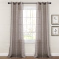 thumbnail image 1 of Lush Decor Panneau de Rideau Texturé à Illets Style Ferme, 38"L x 108"H, Marron, 1 of 5
