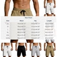 thumbnail image 4 of EOYWHK Khaki Shorts Men with Pockets Elastic Waist Drawstring Mens Khaki Shorts Soft Lightweight Breathable for Running Jogging Outdoor Black, Size L, 4 of 8