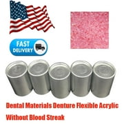 Denshine Flexible Acrylic  Materials - 5 Cans/Bags, Non-Staining for Dental Pros, High Heat Resistant (287C)
