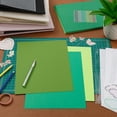 thumbnail image 4 of Cardstock 8.5 x 11 Paper Pack - Assorted Colored Scrapbook Paper 65lb - Double Sided Card Stock for Crafts, Embossing, Cardmaking - 50 Sheets, Solid Core, Greens, 4 of 7