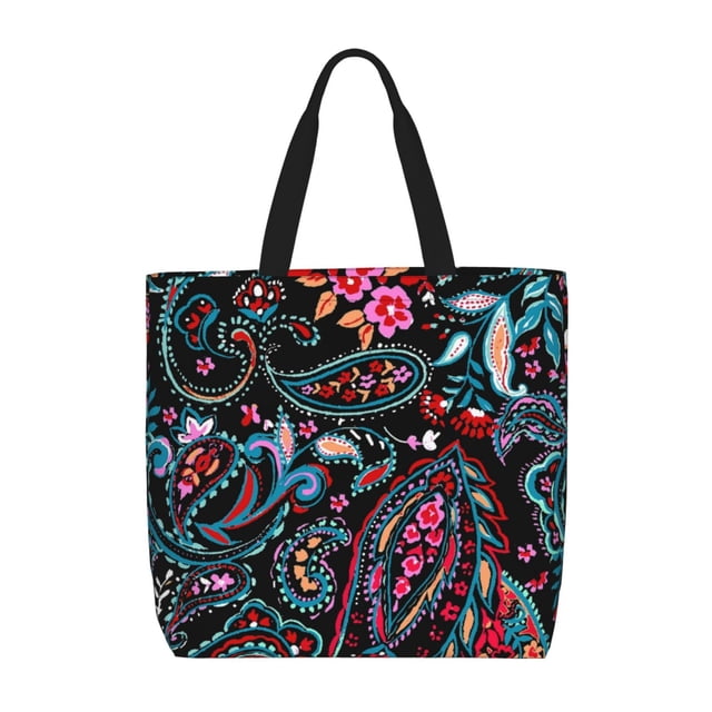 Balery Paisley Bolsa de Mano para Mujeres con Cremallera, Bolsa de Gimnasio con Compartimentos, Bolsa para Laptop, Bolsa para Trabajo