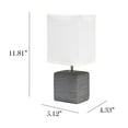 thumbnail image 3 of Simple Designs Ceramic Faux Stone Table Lamp in Gray with White Shade, 3 of 7